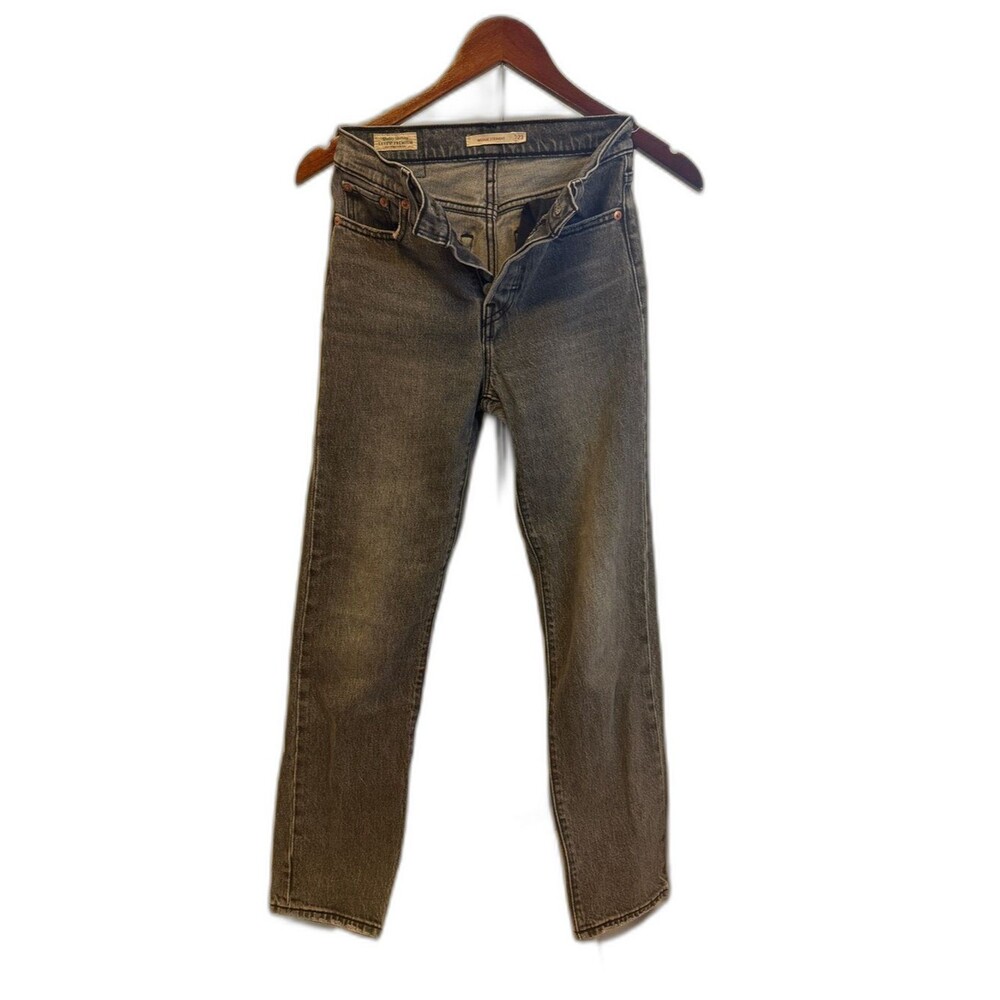 Levi’s Wedgie Straight Jeans Black Wash High Rise Size 23